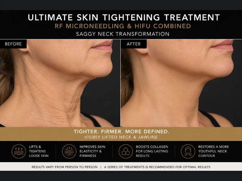 before and after Ultimate skin tightening treatment Canterbury